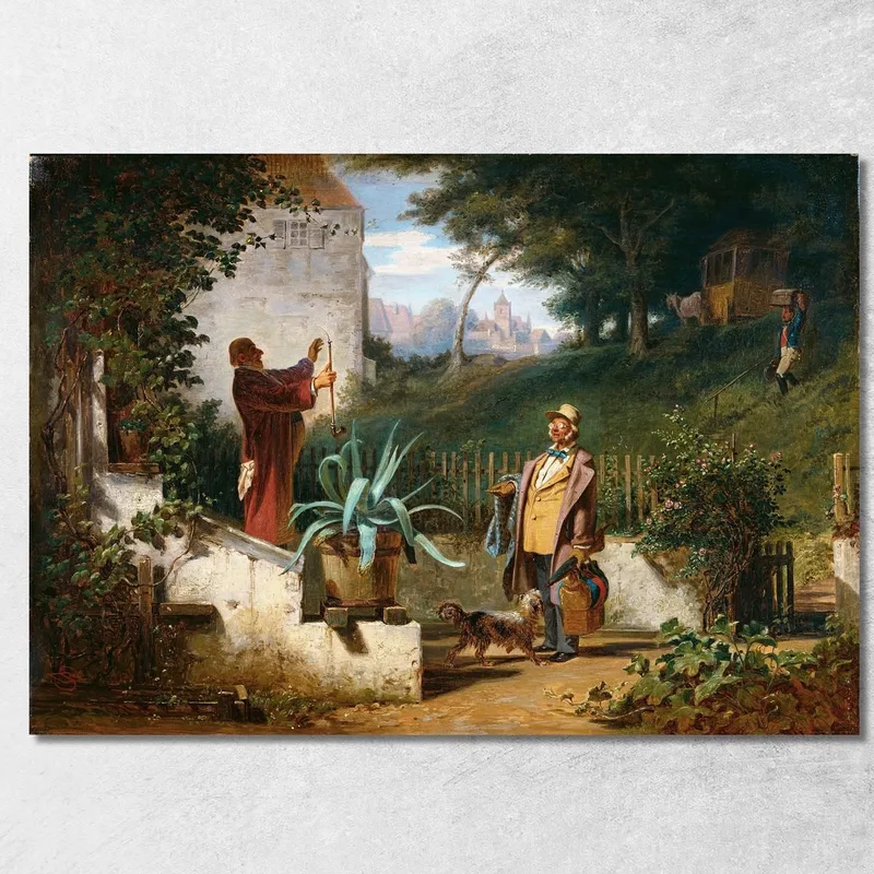 Amici D'Infanzia Carl Spitzweg quadro stampa su tela