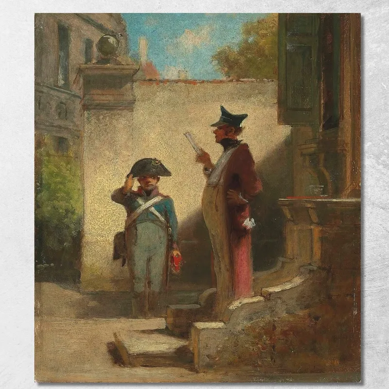 Il Comandante Sul Campo Carl Spitzweg quadro stampa su tela