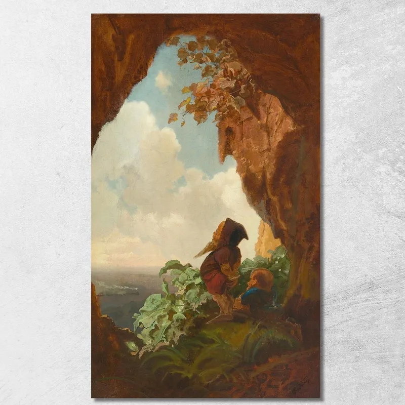 La Prima Ferrovia Carl Spitzweg quadro stampa su tela