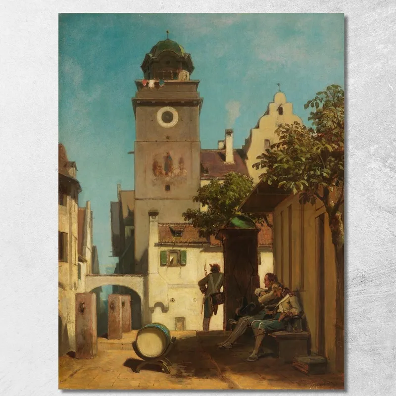 La Guardia Cittadina Carl Spitzweg quadro stampa su tela