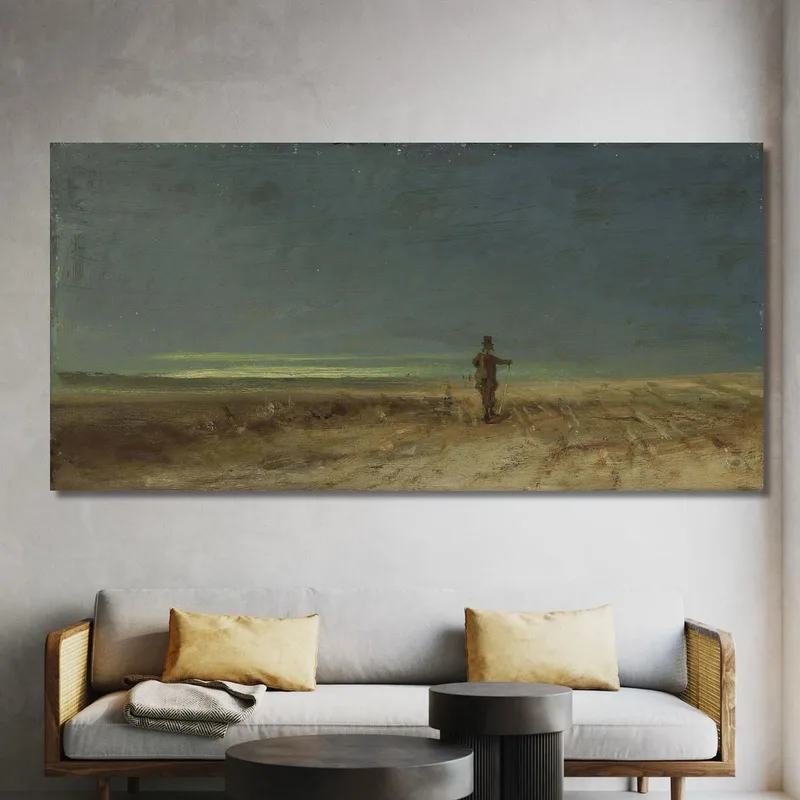 Paisaje Plano Con Espantapájaros Carl Spitzweg