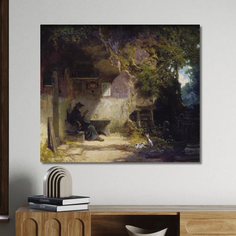 L'Ermite Devant Sa Retraite Carl Spitzweg