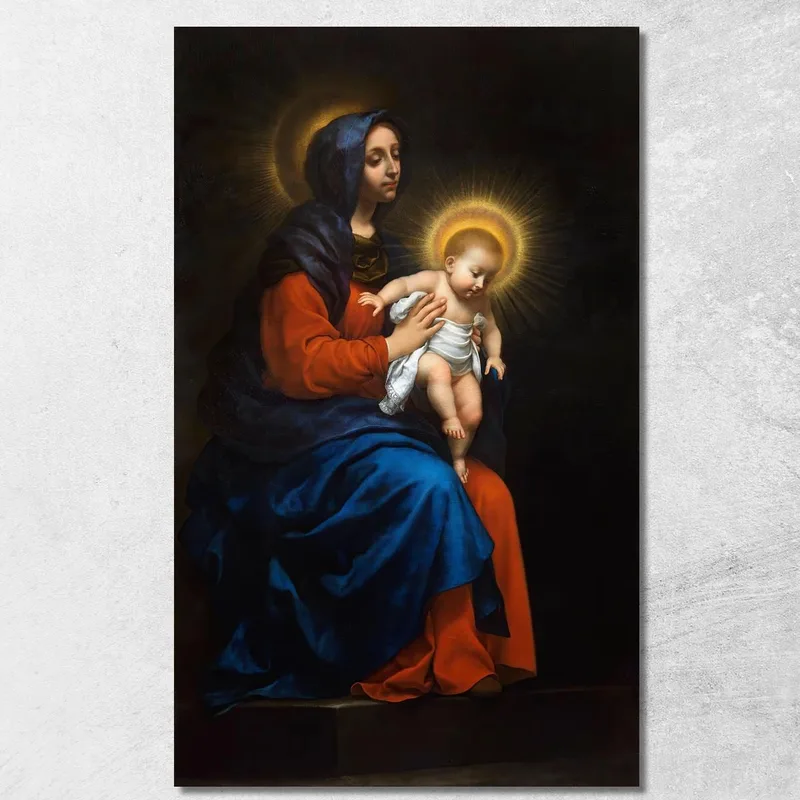 Madonna Col Bambino Carlo Dolci quadro stampa su tela