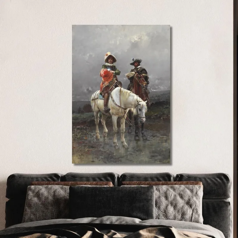 Un Cavaliere Su Un Cavallo Bianco Cesare Auguste Detti