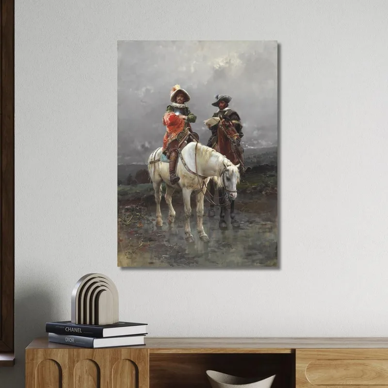 Un Cavaliere Su Un Cavallo Bianco Cesare Auguste Detti