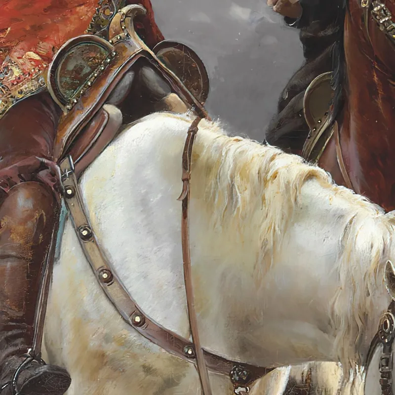 Un Cavaliere Su Un Cavallo Bianco Cesare Auguste Detti