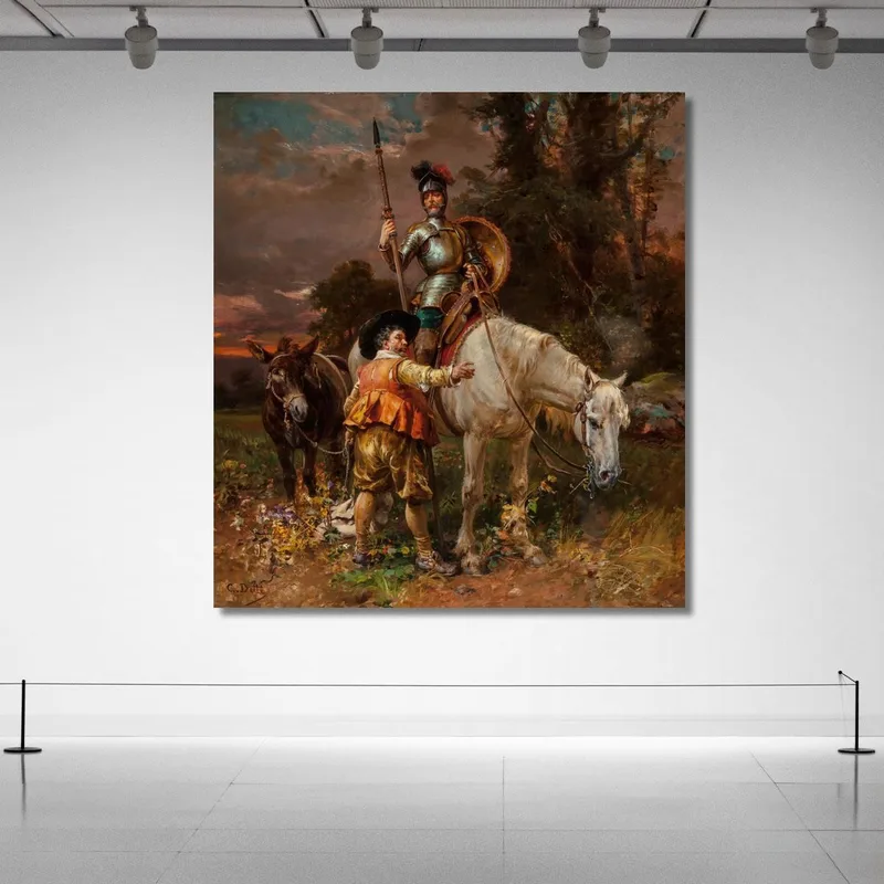 Don Quixote And Sancho Panza Cesare Auguste Detti