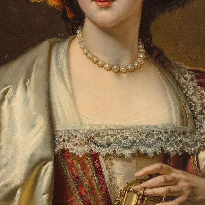 Ritratto Di Una Nobildonna Cesare Auguste Detti