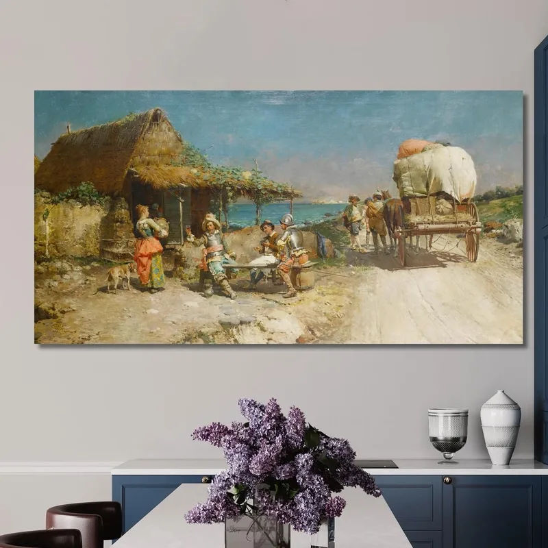 Refreshments At A Wayside Inn Cesare Auguste Detti