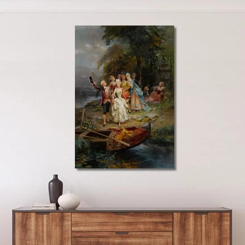 The Merry Fishing Party Cesare Auguste Detti