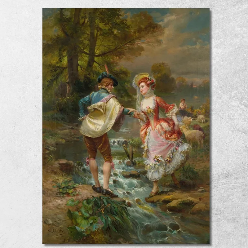 Très Galant Cesare Auguste Detti tableau impression sur toile
