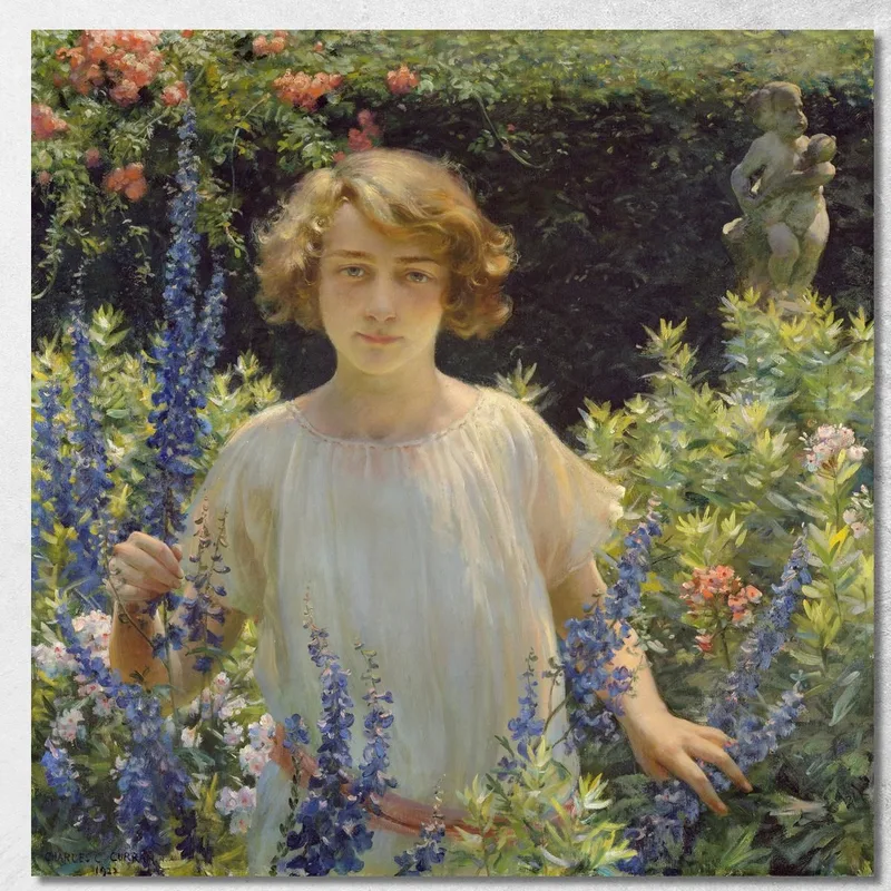 Betty Gallowhur Betty Newell Charles Courtney Curran quadro stampa su tela