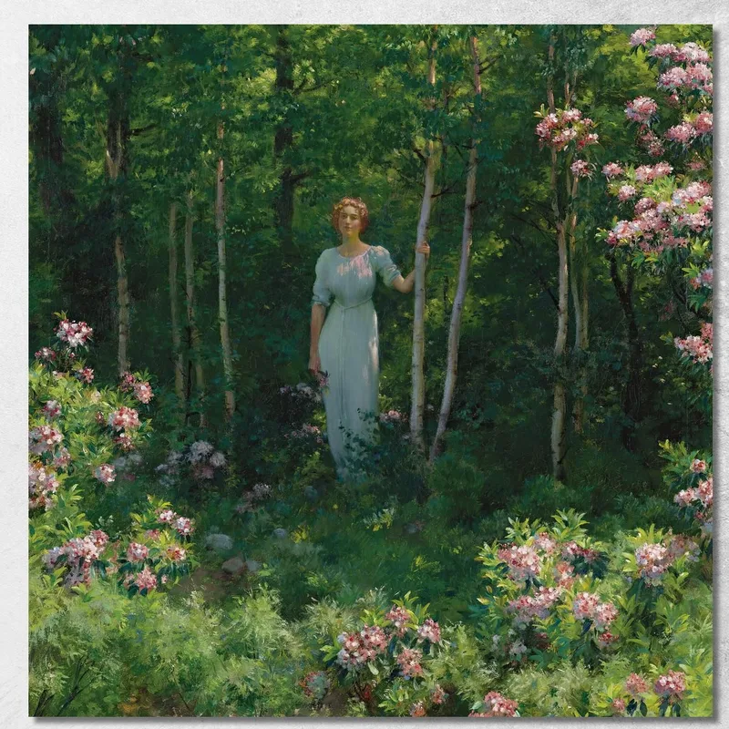 Il Limite Del Bosco Charles Courtney Curran quadro stampa su tela