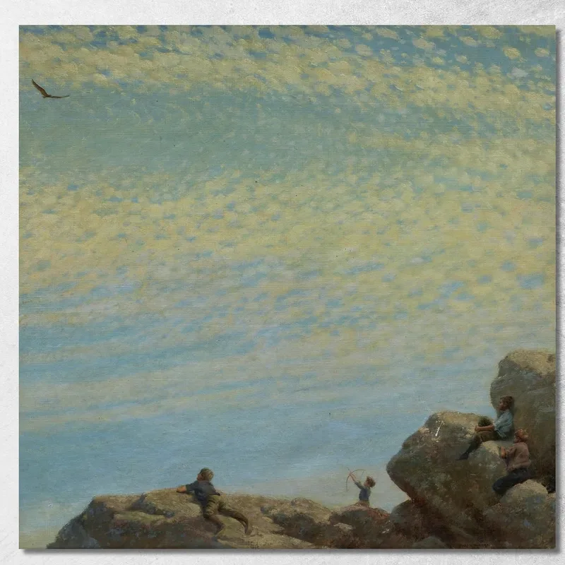 Il Falco Charles Courtney Curran quadro stampa su tela