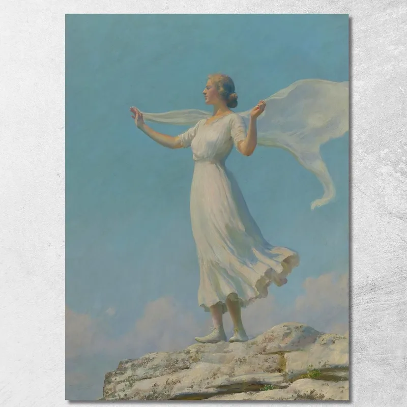 Il Vento Del Sud Il Giorno Ventilato Charles Courtney Curran quadro stampa su tela