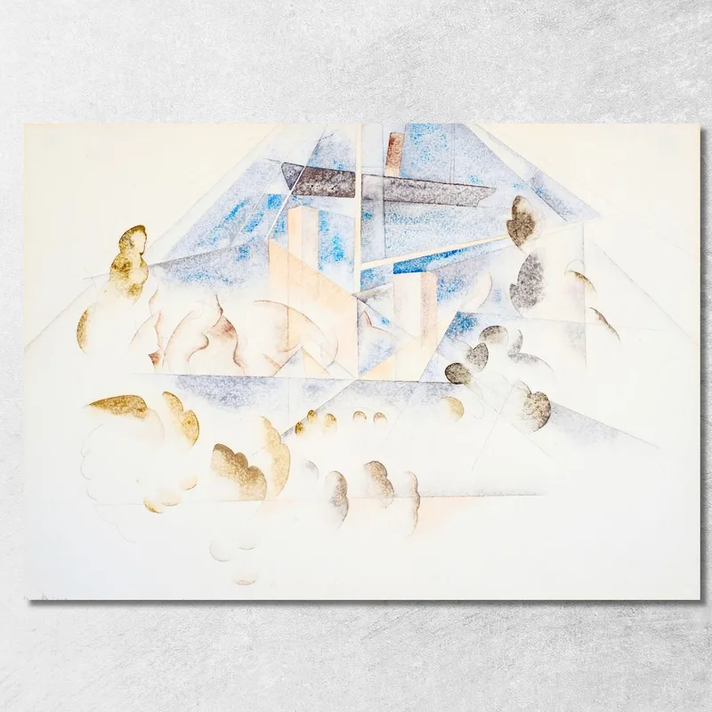Bermuda-Masten Und Laub Charles Demuth drucken auf leinwand