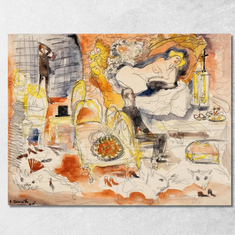 Graf Muffat Entdeckt Nana Mit Dem Marquis De Chouard Charles Demuth drucken auf leinwand