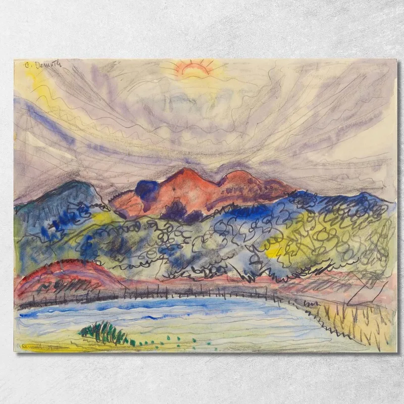 Frühe Landschaft Charles Demuth drucken auf leinwand