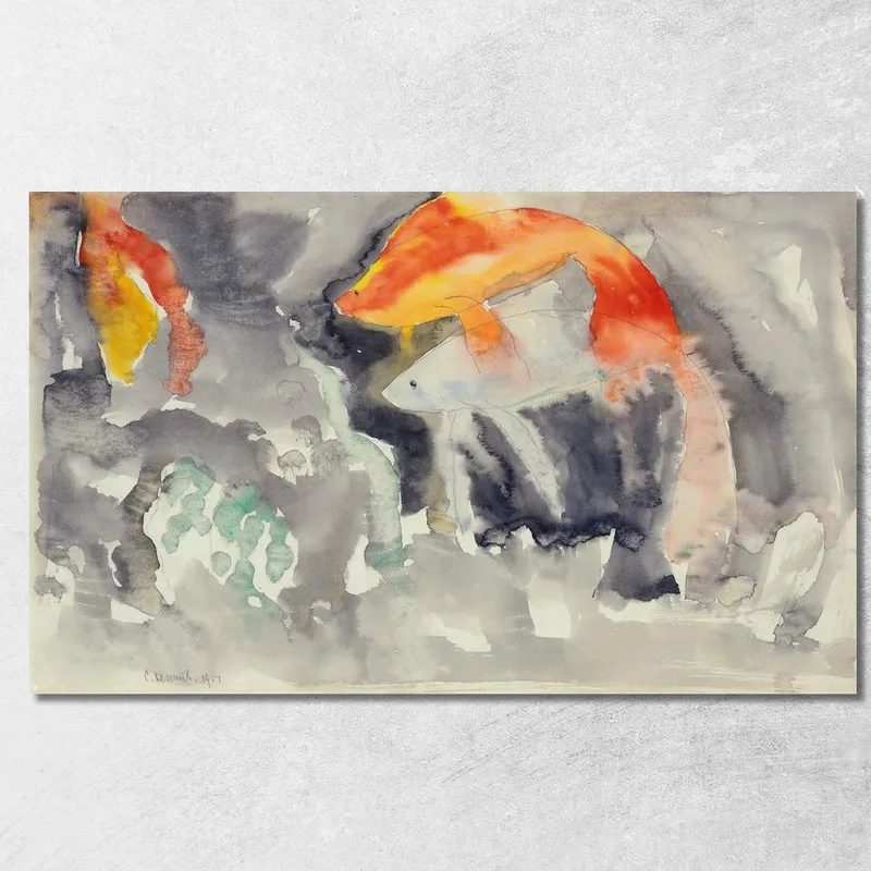 Fischserie Nr. 5 Charles Demuth drucken auf leinwand