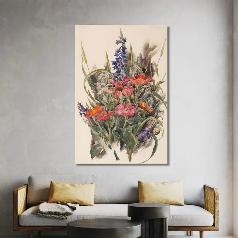 Zinnien Rittersporn Und Gänseblümchen Charles Demuth