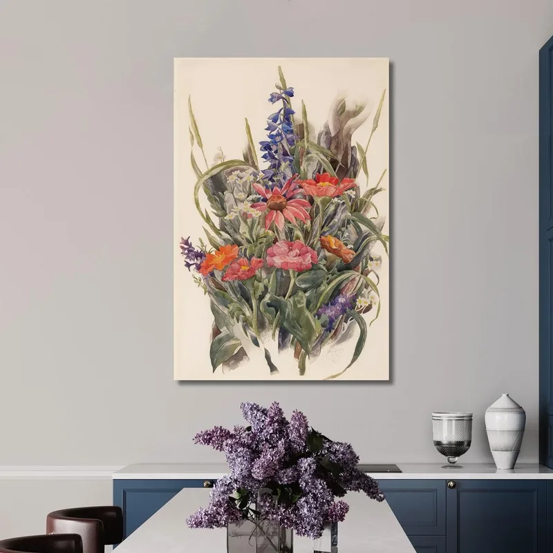 Zinnien Rittersporn Und Gänseblümchen Charles Demuth