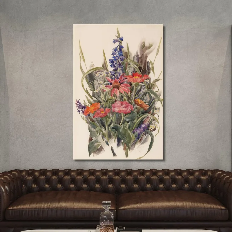 Zinnien Rittersporn Und Gänseblümchen Charles Demuth