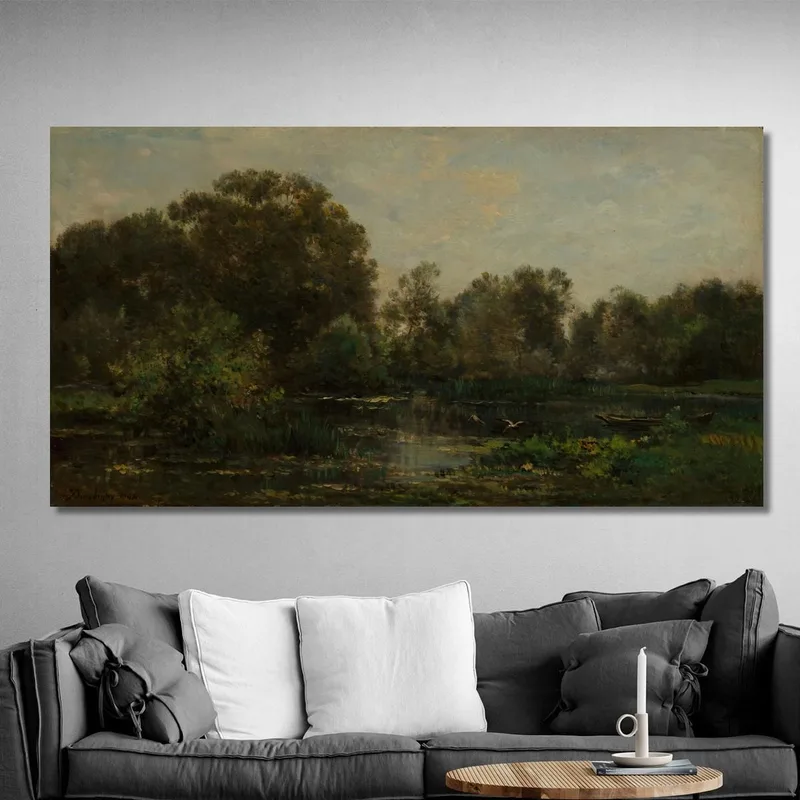 A River Landscape With Storks Charles François Daubigny