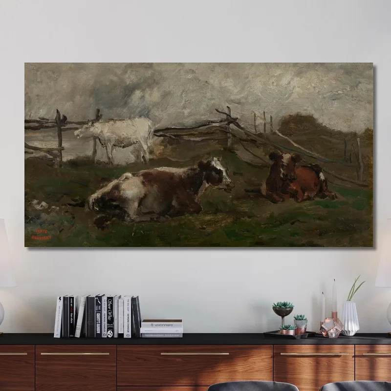 Cows In The Meadow Charles François Daubigny
