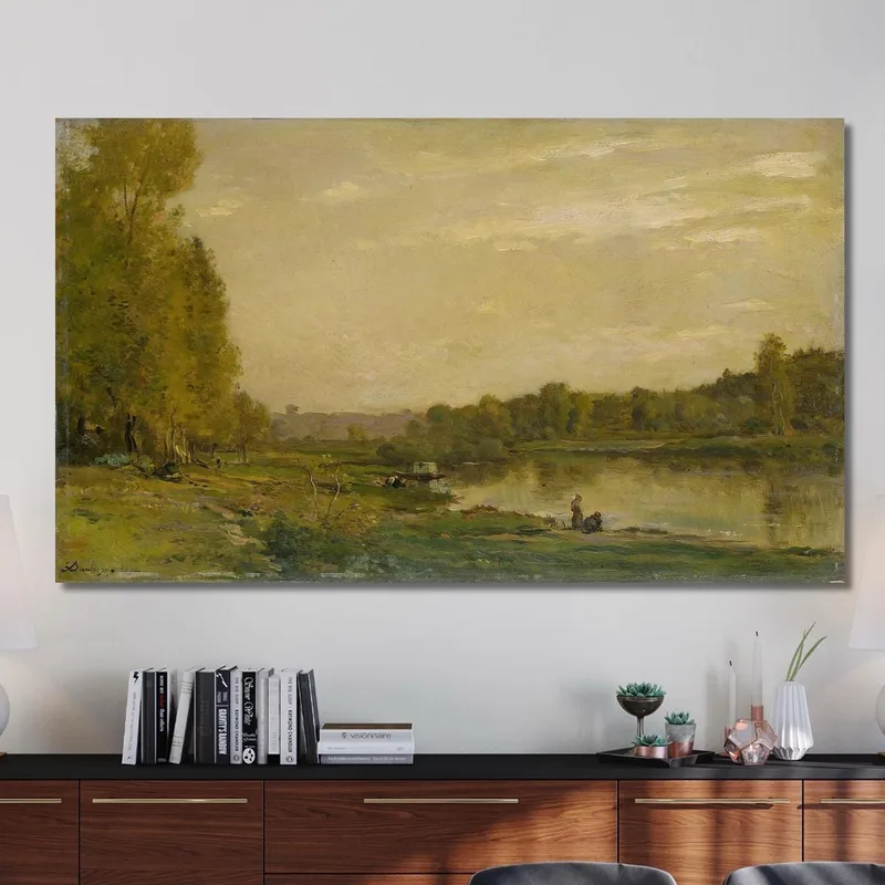 Landscape On The Oise Charles François Daubigny