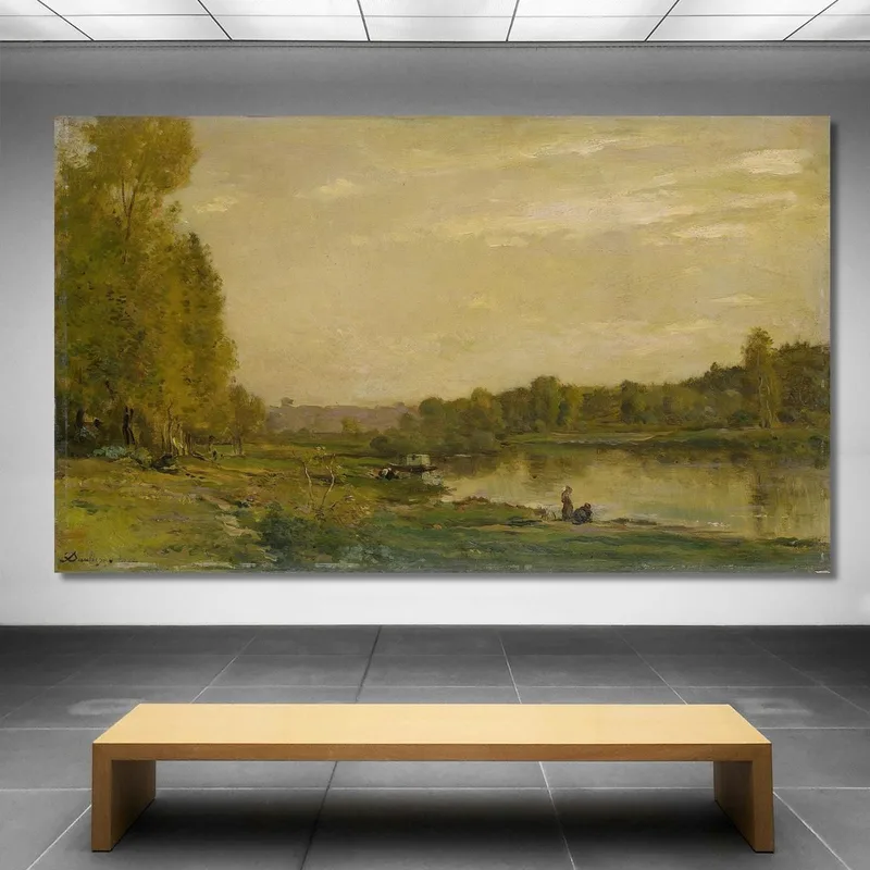 Landscape On The Oise Charles François Daubigny