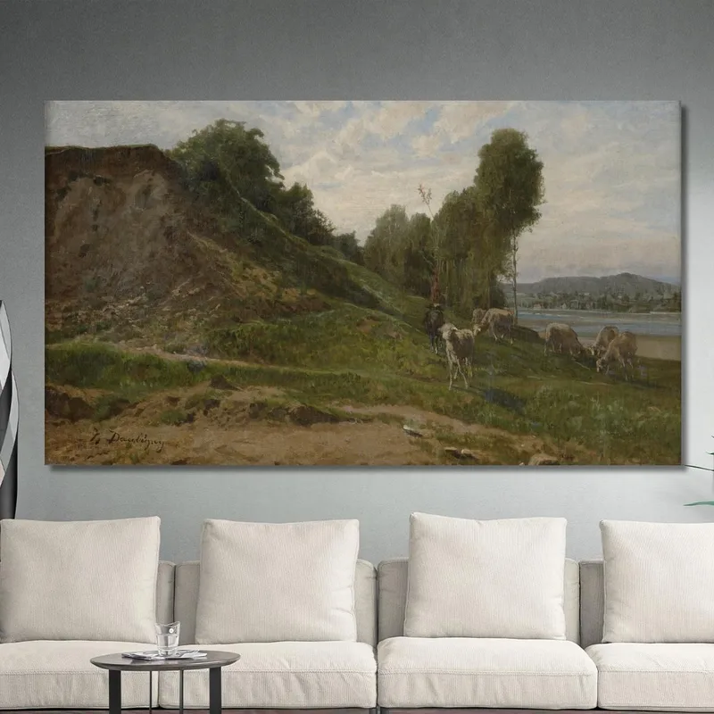 Landscape With Sheep Charles François Daubigny