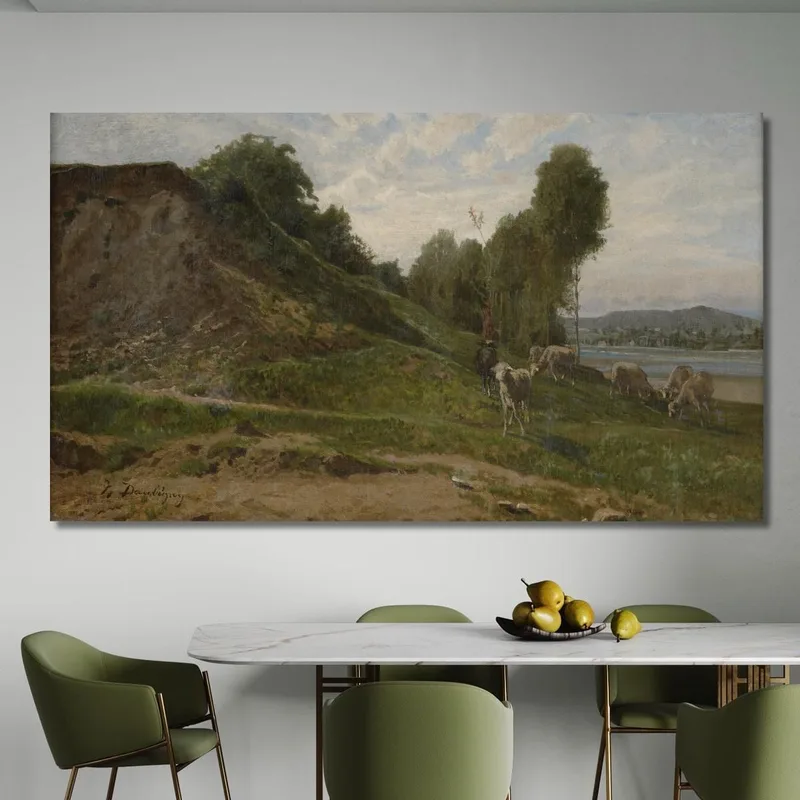 Landscape With Sheep Charles François Daubigny