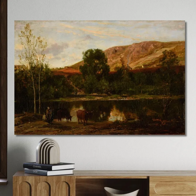 Landschaft Mit Teich Charles François Daubigny