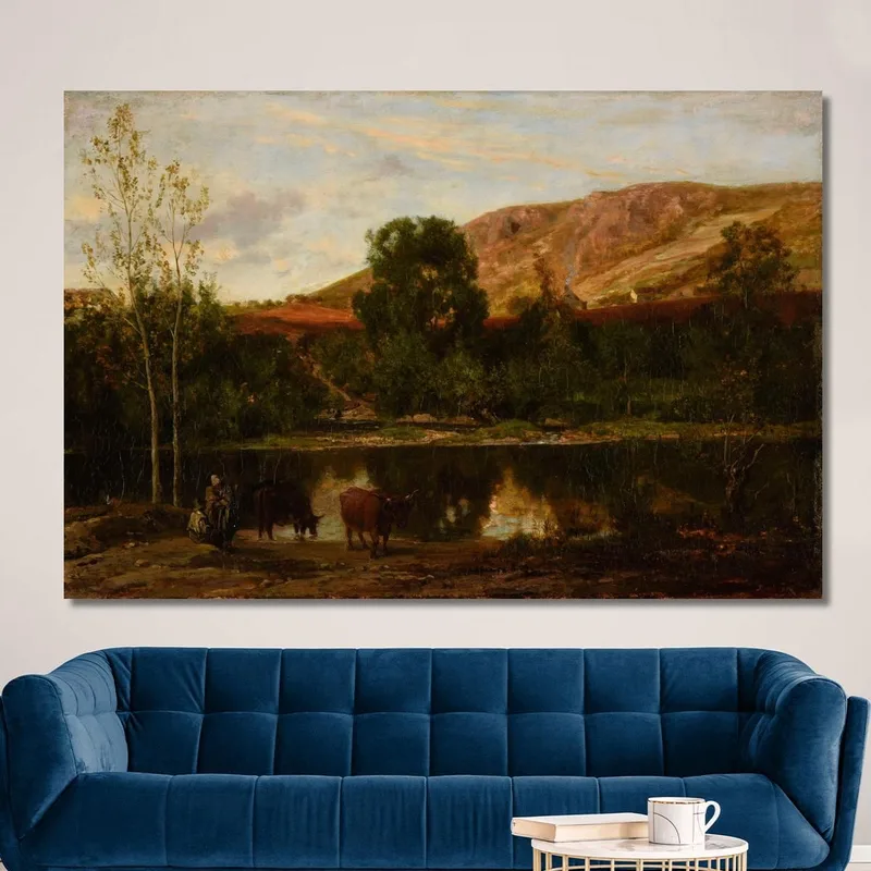Landschaft Mit Teich Charles François Daubigny