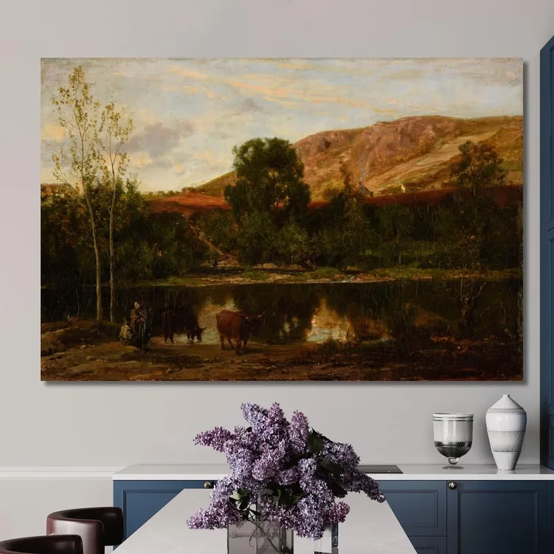 Landschaft Mit Teich Charles François Daubigny