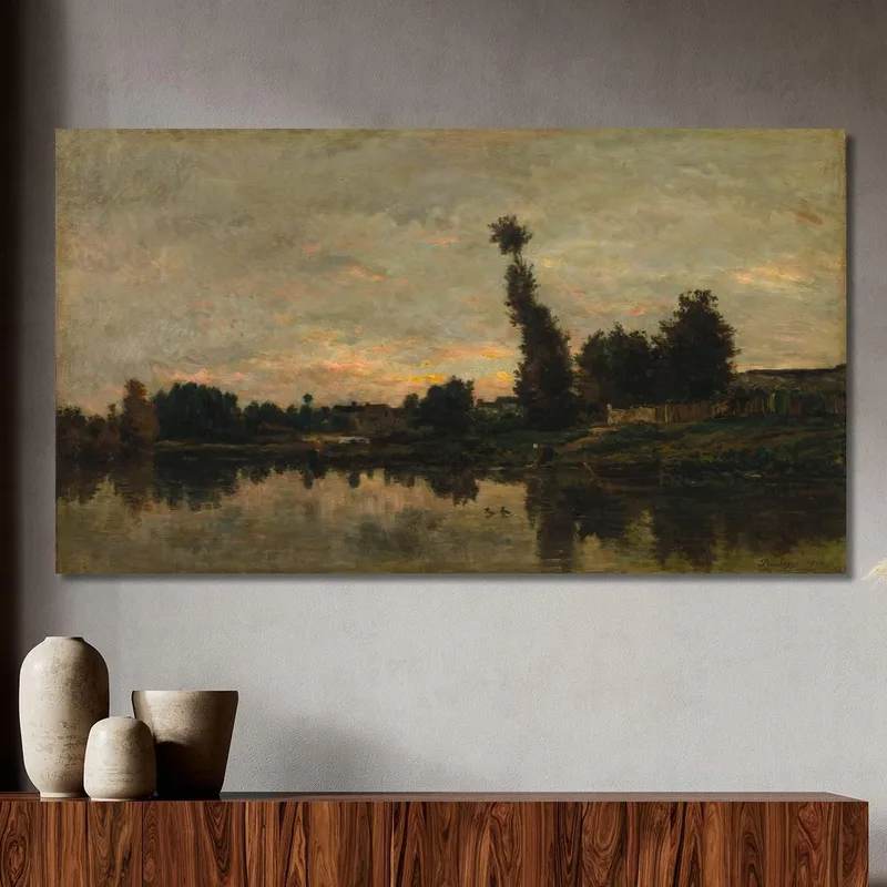 Tramonto Sul Fiume Oise Charles François Daubigny