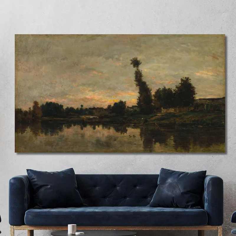Tramonto Sul Fiume Oise Charles François Daubigny