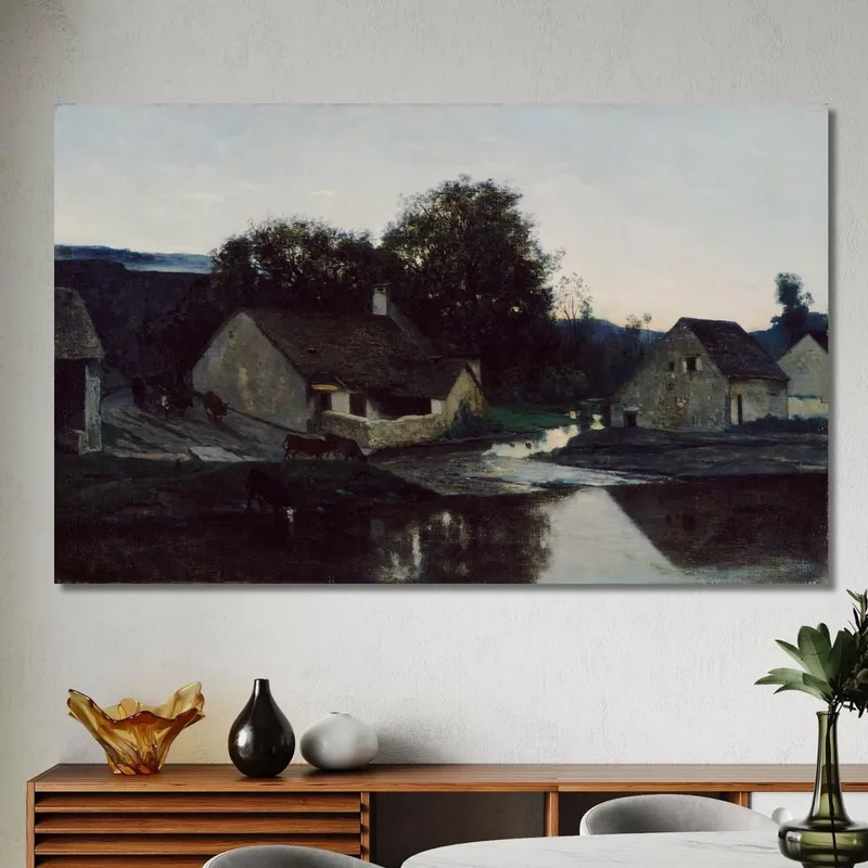 The Hamlet Of Optevoz Charles François Daubigny