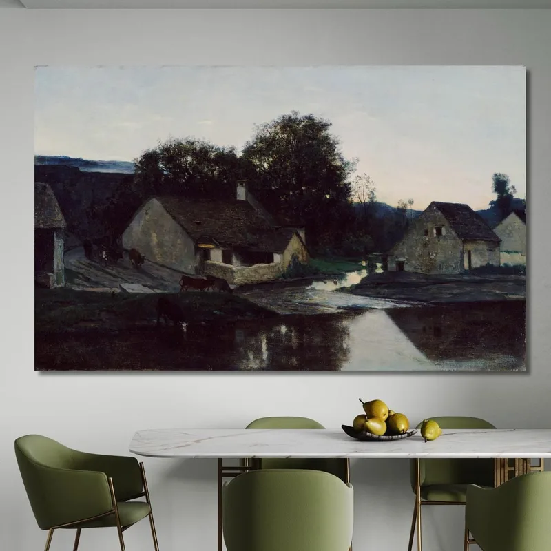 The Hamlet Of Optevoz Charles François Daubigny