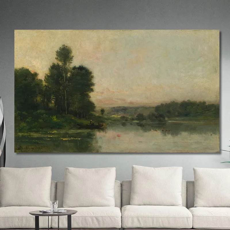 Las Laderas De Mery-Sur-Oise Frente A Auvers Charles François Daubigny