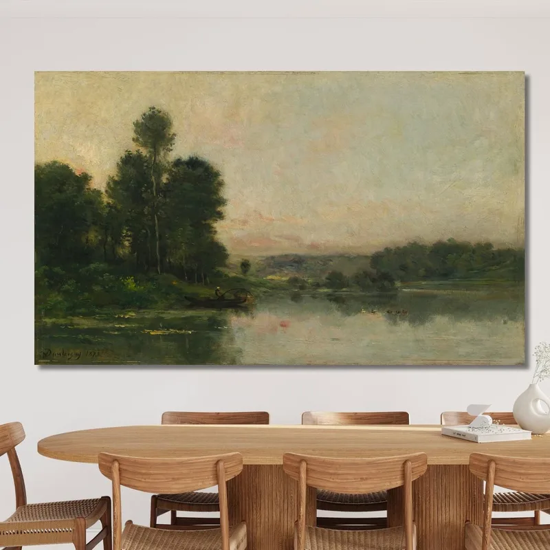 Las Laderas De Mery-Sur-Oise Frente A Auvers Charles François Daubigny