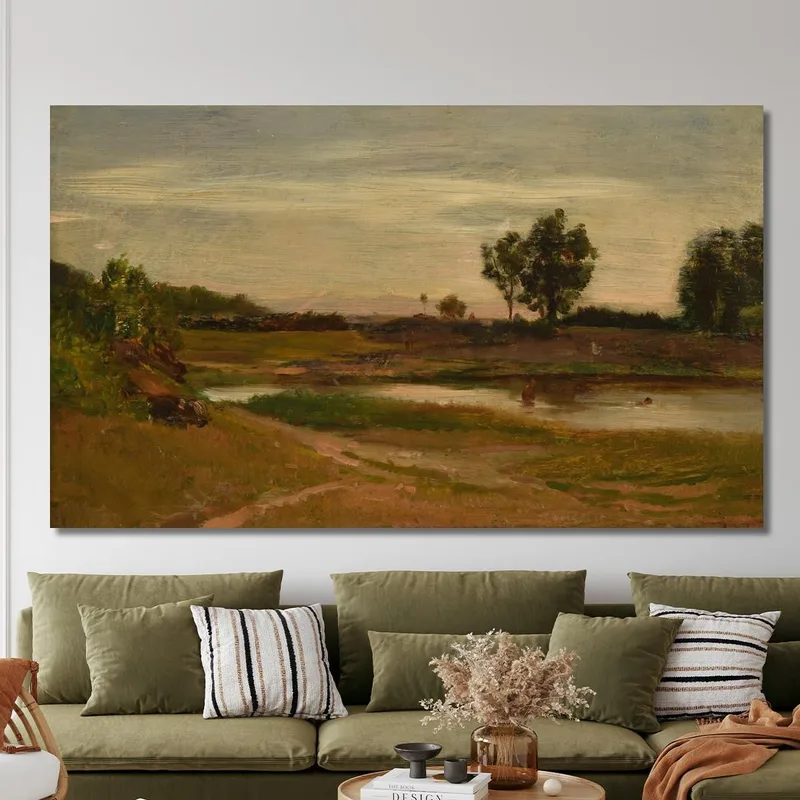 Pond At Optevoz Charles François Daubigny
