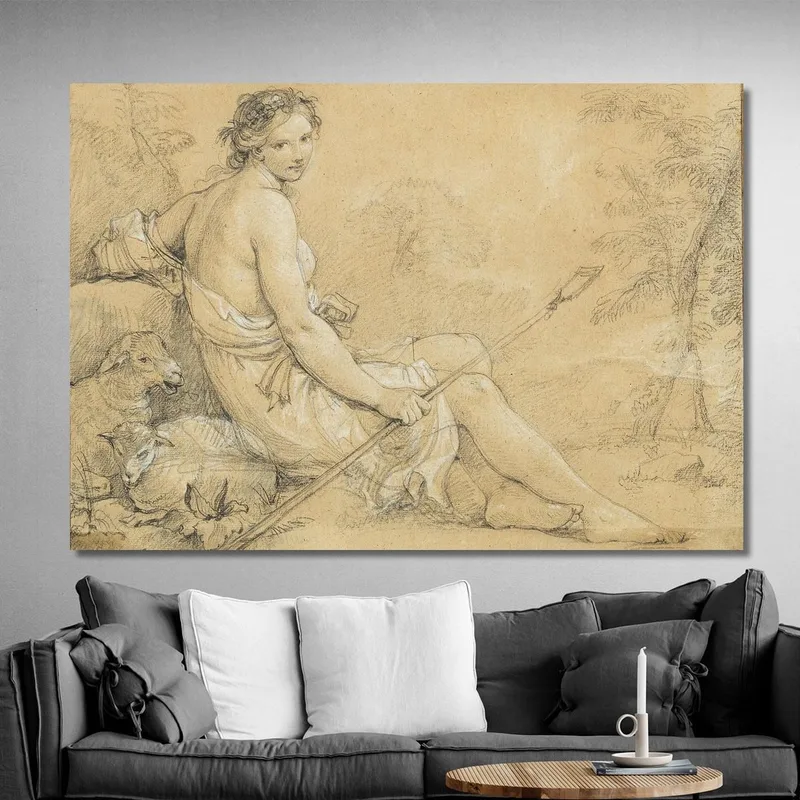 Diana Als Junge Schäferin Charles-Joseph Natoire