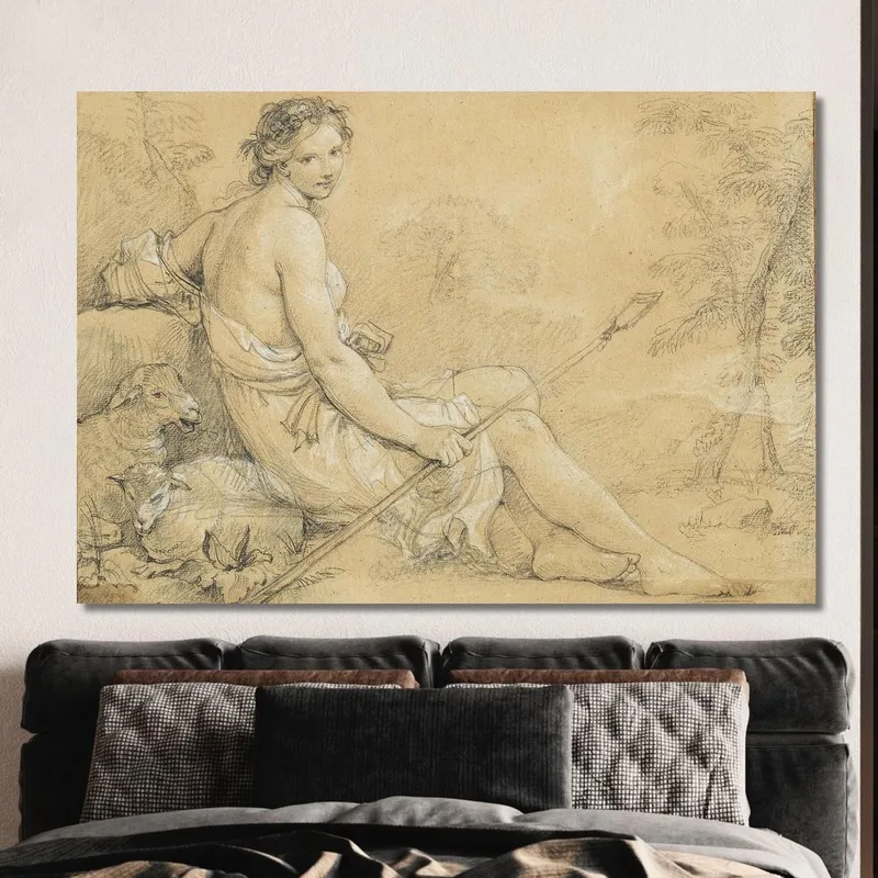 Diana Als Junge Schäferin Charles-Joseph Natoire