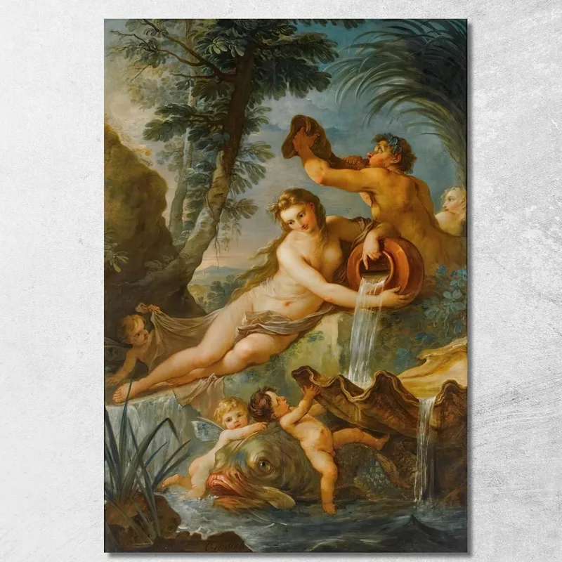 La Sorgente Charles-Joseph Natoire quadro stampa su tela