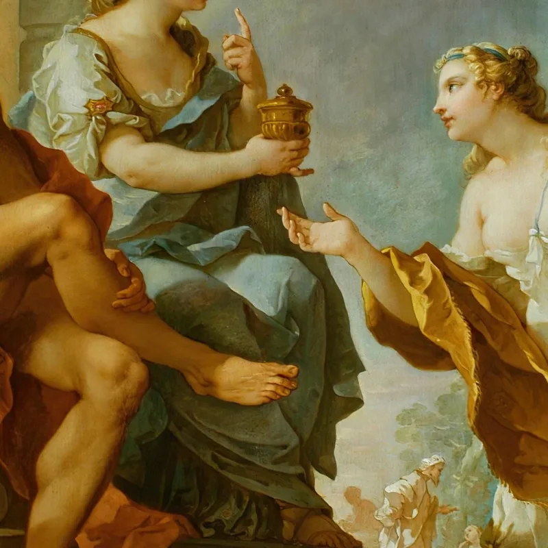 Psyche Obtaining The Elixir Of Beauty From Proserpine Charles-Joseph Natoire