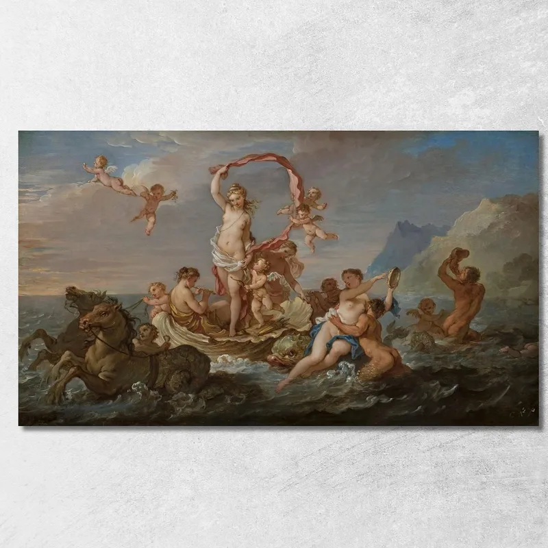 Il Trionfo Di Anfitrite Charles-Joseph Natoire quadro stampa su tela