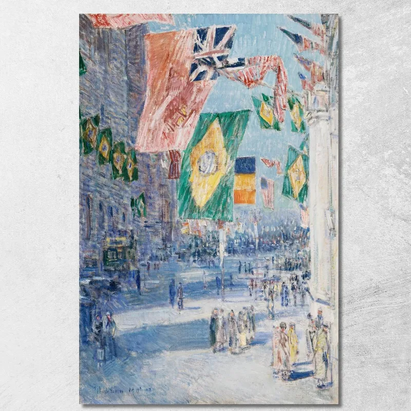 Avenue Des Alliés Brésil Belgique Childe Hassam tableau impression sur toile