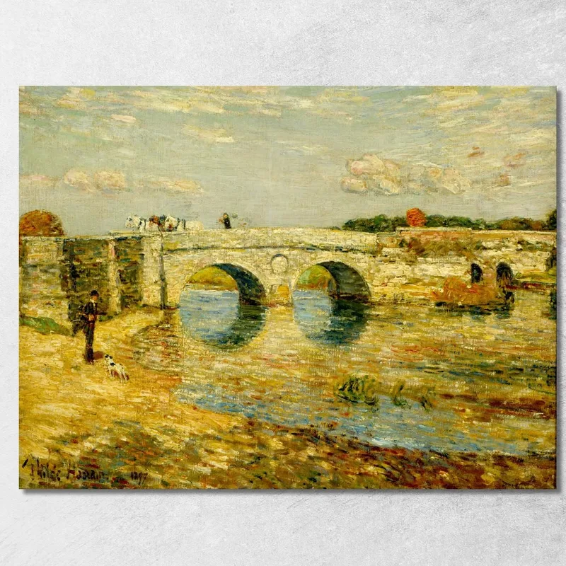 Pont Sur La Stour Childe Hassam tableau impression sur toile