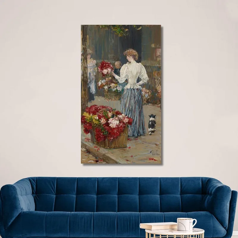 Fille Aux Fleurs Childe Hassam